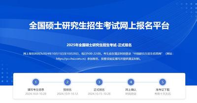 2025年全國碩士研究生招生考試網(wǎng)上報名將于10月15日開始
