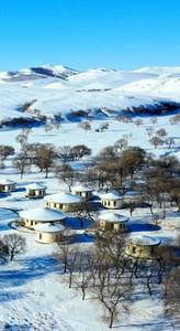 興安盟科右前旗：冬日落雪 如詩(shī)如畫