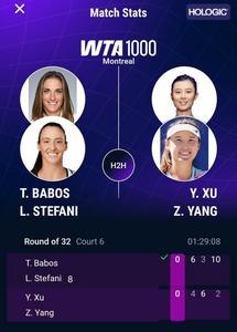 WTA1000蒙特利爾站 | 張帥、蔣欣玗攜手各自搭檔晉級雙打次輪