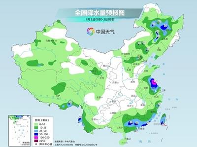 “竹節(jié)草”滯留蘇皖降雨猛烈 中東部多地高溫盛行