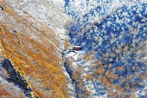 秋冬交融大青山