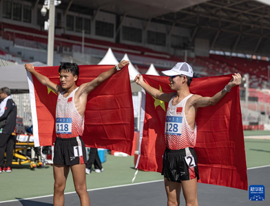 亞青會｜田徑——中國選手包攬男子5000米競走冠亞軍