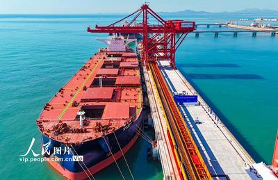 全國首個(gè)40萬噸干散貨數(shù)智碼頭在山東港口青島港投產(chǎn)