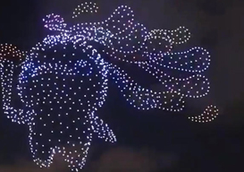 這一幕震撼！全運會無人機表演閃耀香港