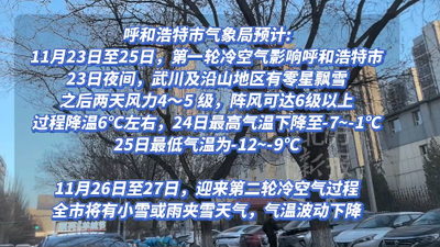 呼和浩特：未來(lái)一周將有兩輪冷空氣來(lái)襲
