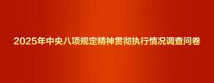 2025年中央八项规定精神贯彻执行情况调查问卷