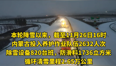內蒙古交通運輸部門清雪除冰保暢通