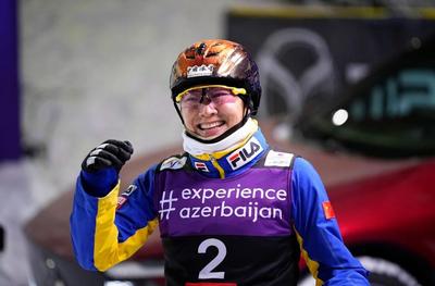 徐夢(mèng)桃獲得自由式滑雪世界杯盧卡站金牌