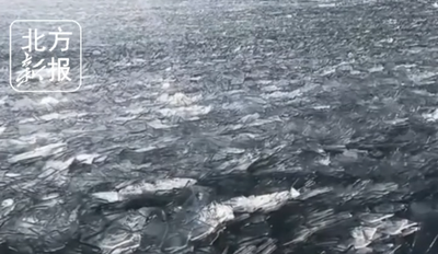 內(nèi)蒙古第一大湖呼倫湖 現(xiàn)罕見的“龍鱗冰”奇觀