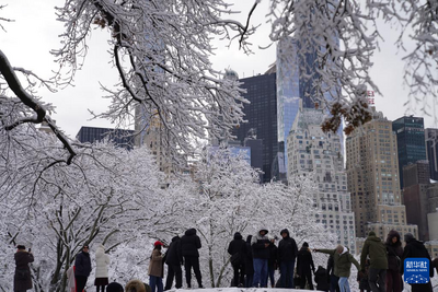 紐約迎來今冬首場降雪