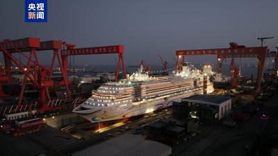 第二艘國產大型郵輪“愛達·花城號”計劃3月中旬完成出塢