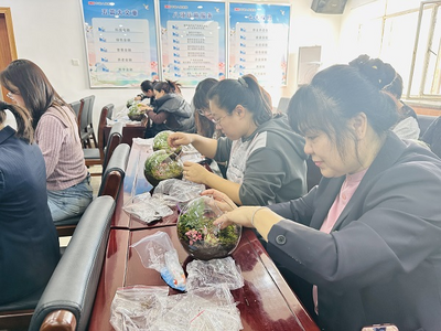 人保財險烏海市分公司開展婦女節(jié)微景觀DIY活動