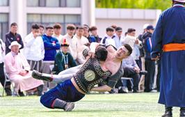 高校健兒角逐搏克賽場