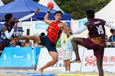亞沙會開賽 沙灘手球中國隊(duì)一勝一負(fù)