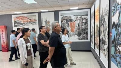 笔墨光影颂党恩！“党旗在阿拉善大地高高飘扬” 书法美术摄影展火热开展