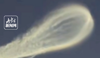 内蒙古多地拍到梦幻火箭云